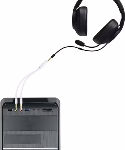 Cable adaptador nanocable audio Jack 3.5 hembra de 4 pines a 2 Jack 3.5 macho de | 10.24.1203 | 8433281009875 imagen 4
