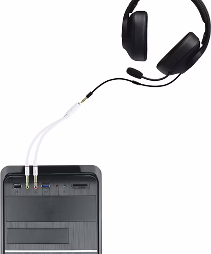 Cable adaptador nanocable audio Jack 3.5 hembra de 4 pines a 2 Jack 3.5 macho de | 10.24.1203 | 8433281009875 imagen 5
