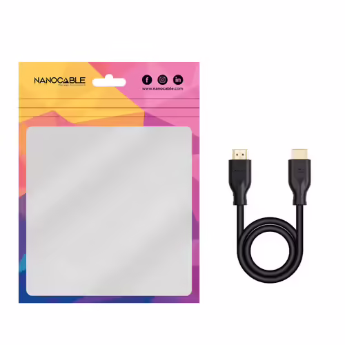 Nanocable Cable HDMI V2.0 4K@60Hz 18Gbps A/M-A/M CCS 0.5 m | 10.15.3900 | 8433281013841 imagen 5