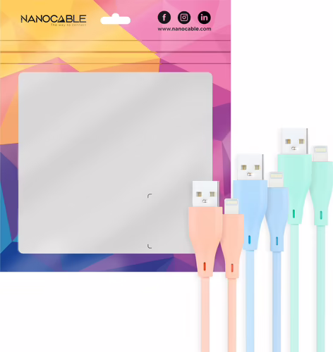 Nanocable Lightning/M a USB-A/M 1m 3 Un (10.10.0401-A1) | 8433281012691 imagen 3