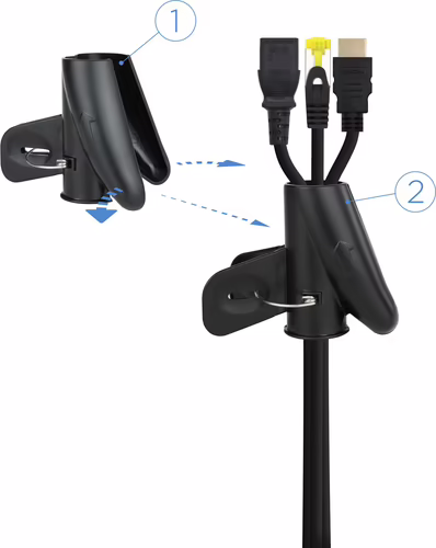 Organizador Cables Nanocable Flexible 1m(10.36.0001-BK) | 8433281009592 imagen 2