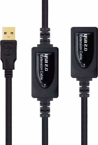 Nanocable USB-A/M a USB-A/H 15m Negro (10.01.0213) | 8433281007031 imagen 2