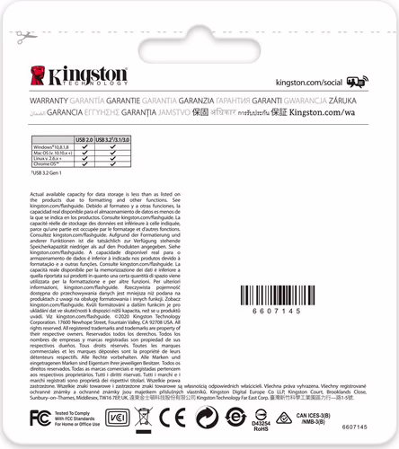 Pendrive Kingston 128Gb USB-C 3.0 Negro (DT70/128GB) | 0740617305371 imagen 8