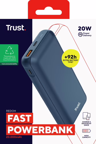 Trust Redoh Ión de litio 20000 mAh Azul | 25034 | 8713439250343 imagen 6