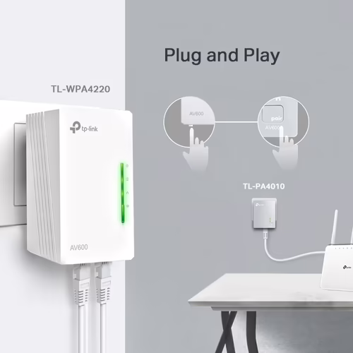 KIT PLC POWERLINE WI-FI AV600 TP-LINK 300MBPS BLANCO TL-WPA4221 KIT | 6935364084103 imagen 6