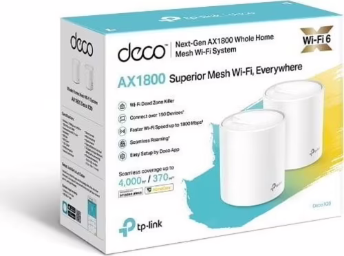 TP-LINK Router Deco inalámbrico 2-pack Gigabit Ethernet Doble banda (2,4 GHz /  | DECO X20(2-PACK) | 6935364052287 imagen 3