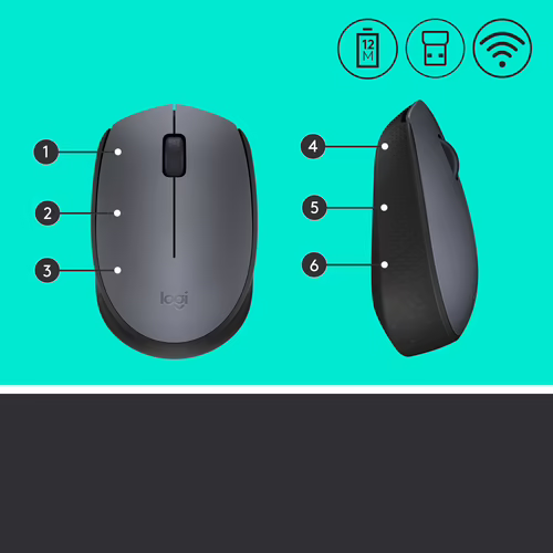 Ratón LOGITECH M170 Wireless 2.4Ghz Gris (910-004642) | 5099206062887 imagen 8