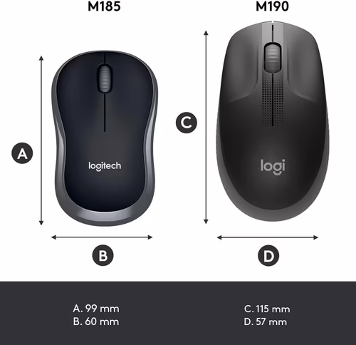 Ratón LOGITECH M185 Wireless 1000dpi Gris (910-002235) | 5099206027275 imagen 9