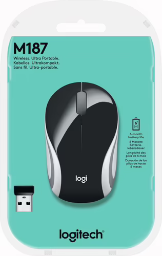 Ratón LOGITECH M187 Wireless 1000dpi Negro (910-002731) | 5099206032187 imagen 7