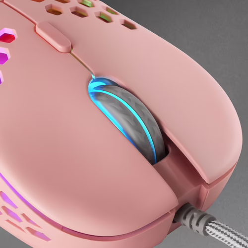 Mars Gaming MM55P Rosa Ratón Gaming RGB Chroma Ultra-ligero 55g 12800 DPI | 8437023608036 imagen 3