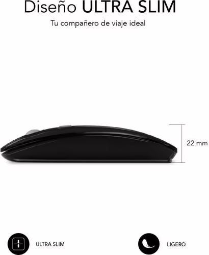 RATON INALAMBRICO BLUETOOTH DUAL BATERIA NEGRO SUBBLIM | DFLAT20 | 8436586742249 imagen 3