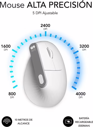 Ratón Vertical SUBBLIM Bluetooth Blanco (SUBMO-EDNVW02) | 8436586743086 imagen 6