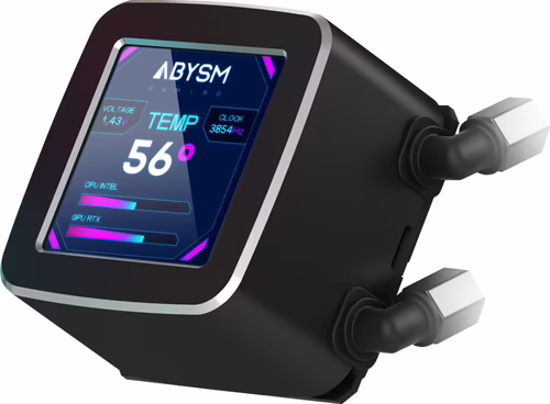 Ref. Líq. Abysm Oceanic LCD 360 ARGB Negra (AB336011) | 8436617920455 imagen 2