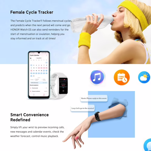 Smartwatch HONOR Watch ES 1.64`` 30mm Negro (HONWTES) | 6972453168955 imagen 5