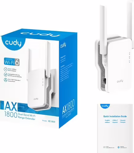 Mesh CUDY AX1800 WiFi 6 DualBand 1xRJ45 Blanco (RE1800) | 6971690791872 imagen 4