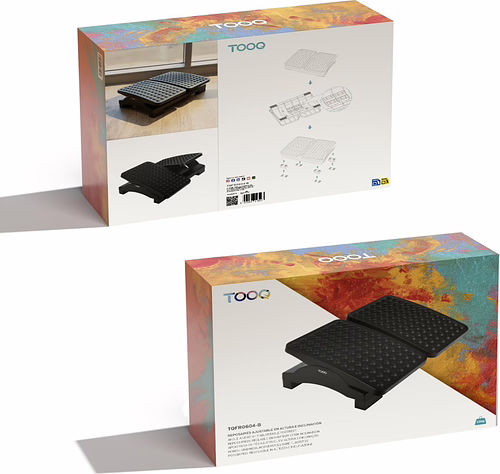 Reposapies TooQ Ajustable/Inclinable Negro (TQFR0604-B) | 8433281016927 imagen 6
