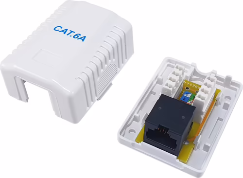 Roseta EQUIP 1xRJ45 Cat.6a Hembra Blanco (EQ235215) | 4015867233948 imagen 3