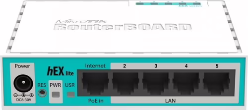 Router Mikrotik hEX Lite 5xRJ45 WAN Blanco (RB750r2) | 0712155510548 imagen 2