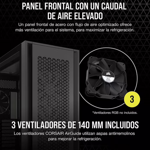 Corsair 7000D AIRFLOW Full Tower Negro | CC-9011218-WW | 0840006636427 imagen 2
