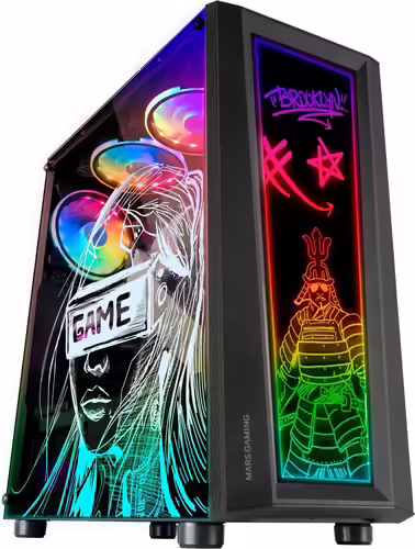 Mars Gaming MC-ART Negro Caja PC Gaming ATX Doble Cristal Templado Dibujable ARG | MCART | 8435693100348 imagen 2