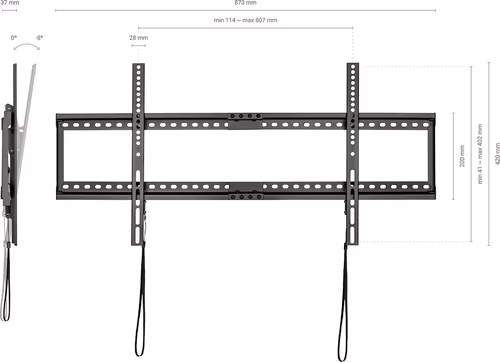 Soporte Pared AISENS 37``-90`` Inclina 75Kg (WT90T-121) | 8436574707403 imagen 3