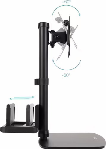 Soporte Mesa TooQ 17-27``+ Soporte Mini CPU (DB1128TN-B) | 8433281016873 imagen 2