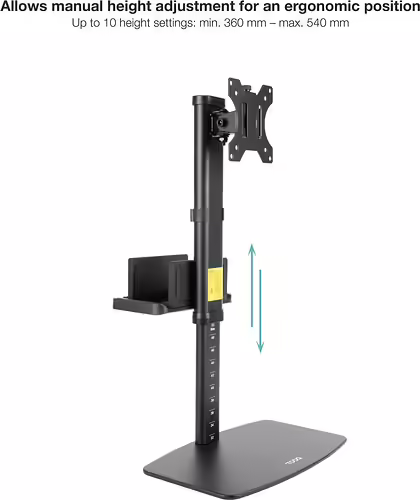 Soporte Mesa TooQ 17-27``+ Soporte Mini CPU (DB1128TN-B) | 8433281016873 imagen 3