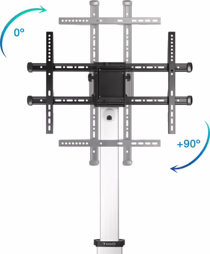 TooQ Hera Soporte de Suelo de Aluminio con Ruedas para Pantalla 37``-86`` | FS1886M-B | 8433281013773 imagen 3