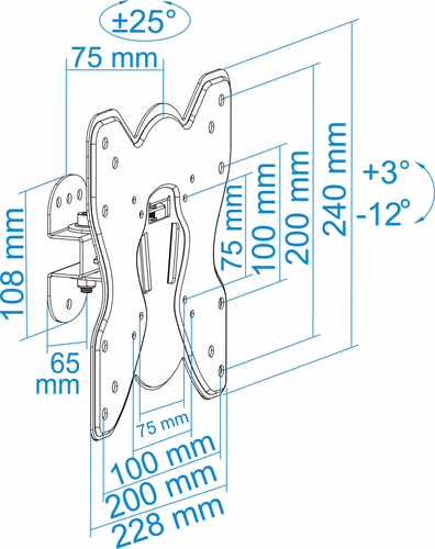 Soporte de Pared TOOQ 23``-42`` Gira/Inclina (LP1942TN-B) | 8433281007116 imagen 8