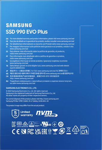 SSD Samsung 990 EVO Plus 2Tb M.2 2280 (MZ-V9S2T0BW) | 0887276843681 imagen 6