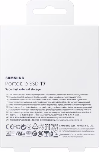 Disco ssd samsung portable t7 1tb nvme azul MU-PC1T0H/WW | 8806090312410 imagen 9