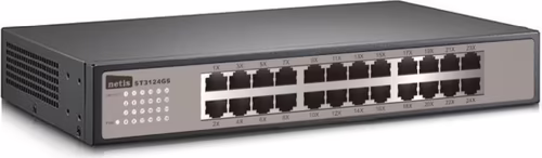Switch NETIS 24xRJ45 GbE Rack Negro (ST3124GS) | 6951066901845 imagen 2