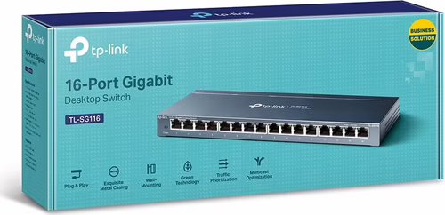Switch TP-Link 16xRJ45 GbE Negro (TL-SG116) | 6935364084325 imagen 4