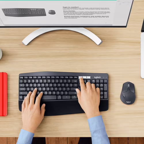 Logitech MK850 teclado y raton rf inalambrico bluetooth qwertz aleman negro | 920-008221 | 5099206066823 imagen 3