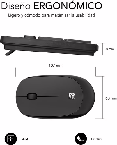 T+Ratón SUBBLIM Business Slim RF Negro (SUBKBC-CSSW10) | 8436586742379 imagen 3