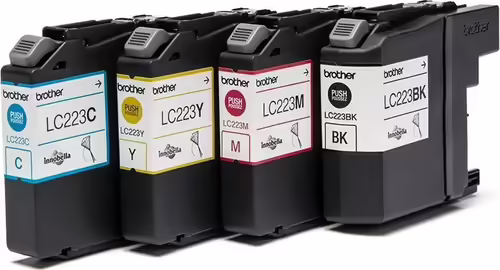 CARTUCHO BROTHER LC-223 PACK CIAN MAGENTA AMRILLO NEGRO LC223VALBP | 5014047566851 imagen 2