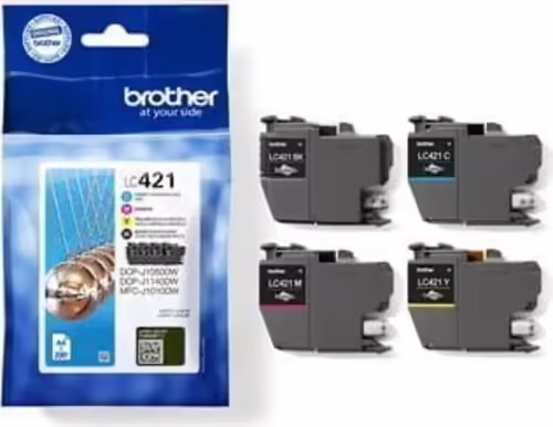 Brother LC-421VAL PagePack 4 pieza(s) Original Rendimiento estándar Negro, Cian | LC421VAL | 4977766813600 imagen 3