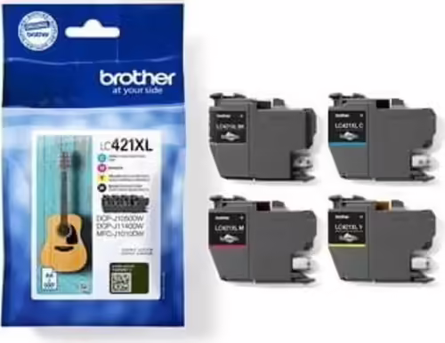 Tinta BROTHER XL Pack Negro/Tricolor (LC421XLVAL) | 4977766813594 imagen 3