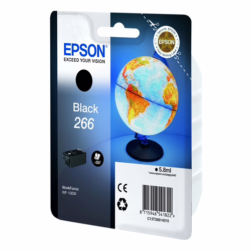 Tinta Epson 266 Negro 5.8ml 250 páginas (C13T26614010) | 8715946541822 imagen 2