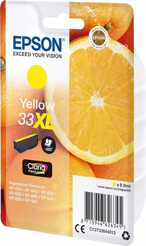 Tinta Epson 33XL T336 Amarillo 8.9ml (C13T33644012) | 8715946626345 imagen 2