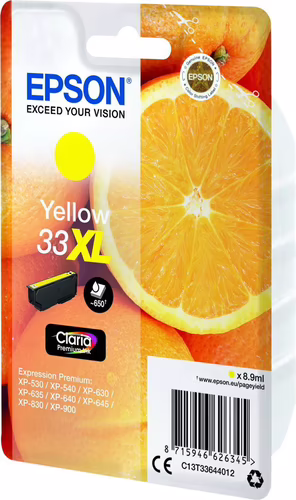 Tinta Epson 33XL T336 Amarillo 8.9ml (C13T33644012) | 8715946626345 imagen 4