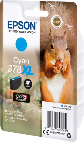 Tinta Epson 378XL Cian Claria Photo (C13T37924010) | 8715946645865 imagen 2