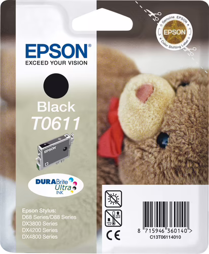 Tinta Epson T0611 Negro 8ml (C13T06114010) | 8715946360140 imagen 2