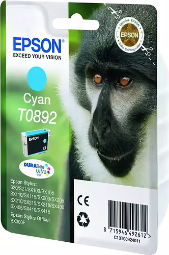 Tinta Epson T0892 Cian 3.5ml (C13T08924011) | 8715946497563 imagen 2