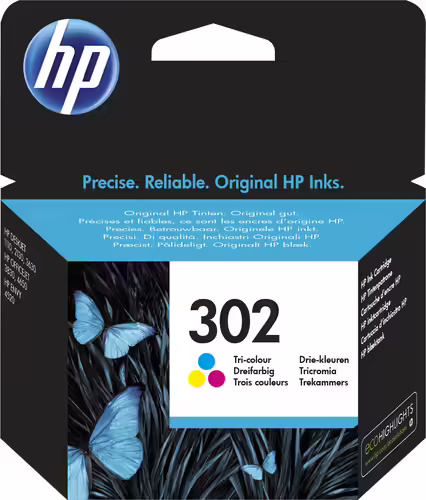 Tinta HP 302 Tricolor 4ml 150 páginas (F6U65AE) | 0888793802991 imagen 2