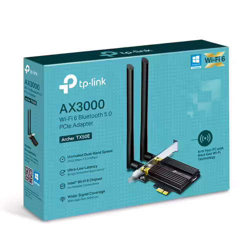 Adaptador TP-Link AX3000 PCIe WiFi 6 BT (Archer TX50E) | 6935364052850 imagen 2