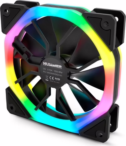 Ventilador NOX DFAN 120mm RGB Negro (NXHUMMERDFAN) | 8436532169403 imagen 2