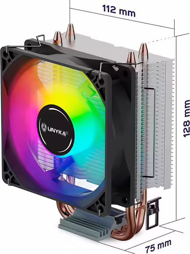 Ventilador UNYKA UNYCOOL H20 ARGB 90mm Gris (UK322101) | 8436617921186 imagen 4