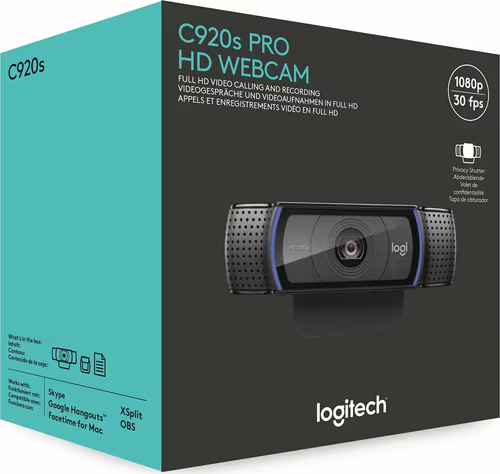 LOGITECH C920S PRO WEBCAM FHD 78º MICROFONO STEREO NEGRO 960-001252 | 5099206082199 imagen 7