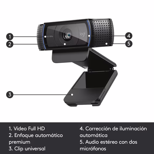 LOGITECH C920 WEBCAM HD PRO 15MP USB 2.0 960-001055 | 5099206061309 imagen 6
